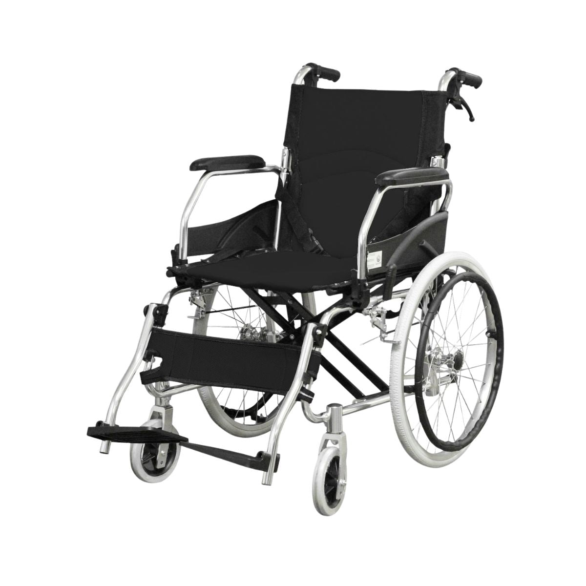 Silla de Ruedas Estándar Apoya Brazos Abatible Negro