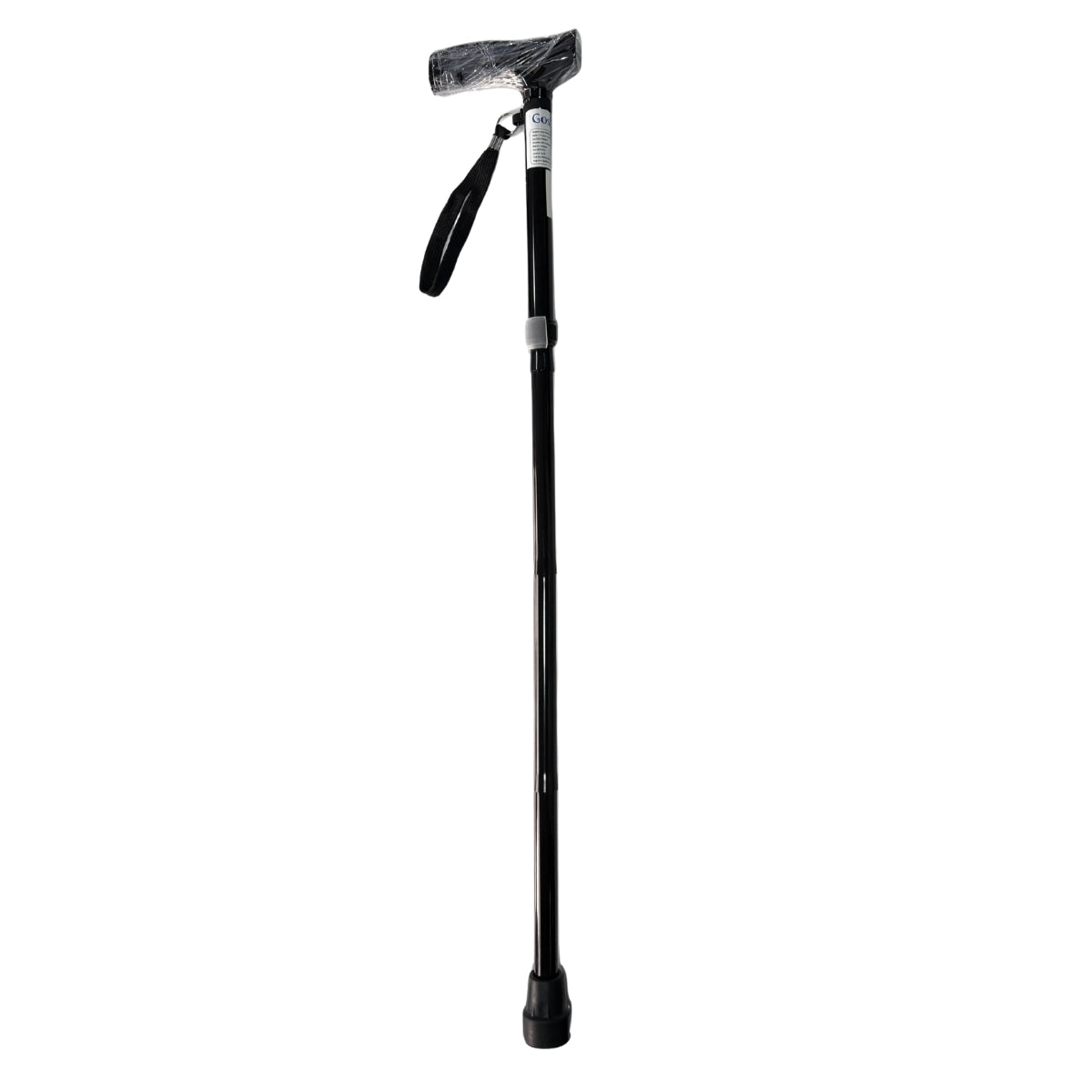 Bastón Plegable Aluminio Mango T Negro