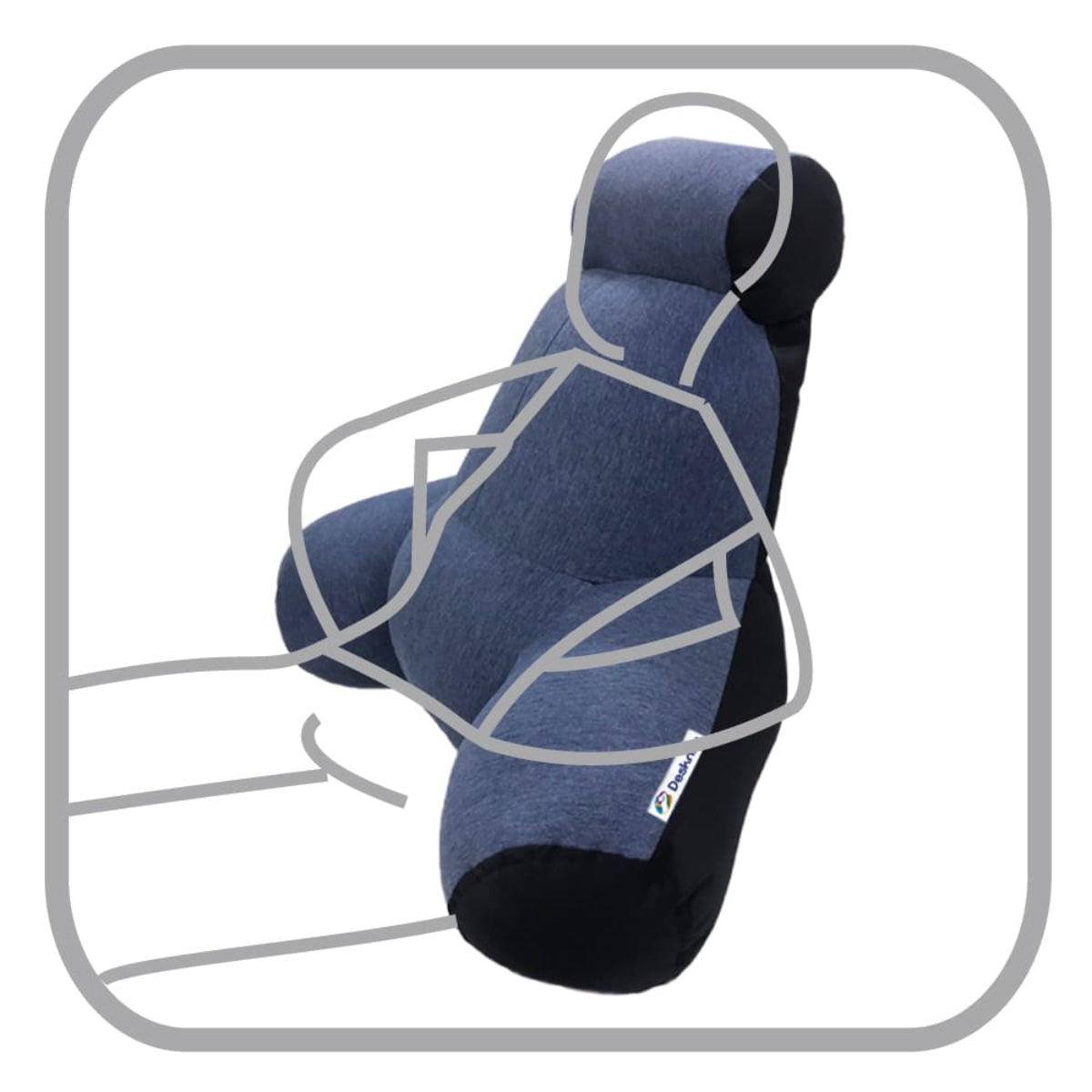 Cojín TV Avanzado Twill Perla Gris Desknza