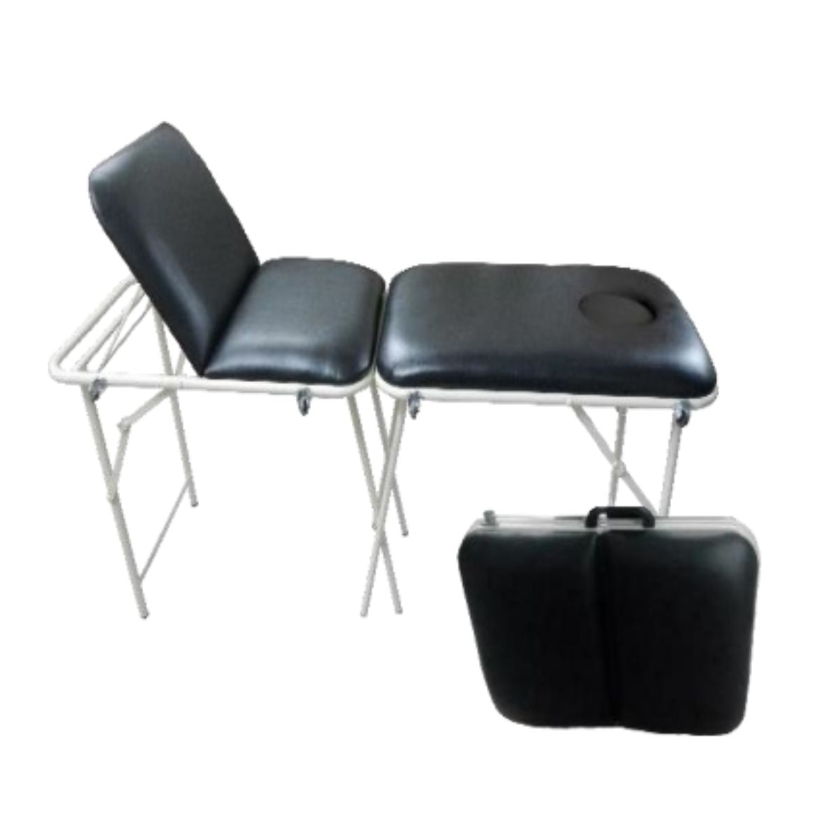 Diván Portátil Reclinable con Orificio Facial