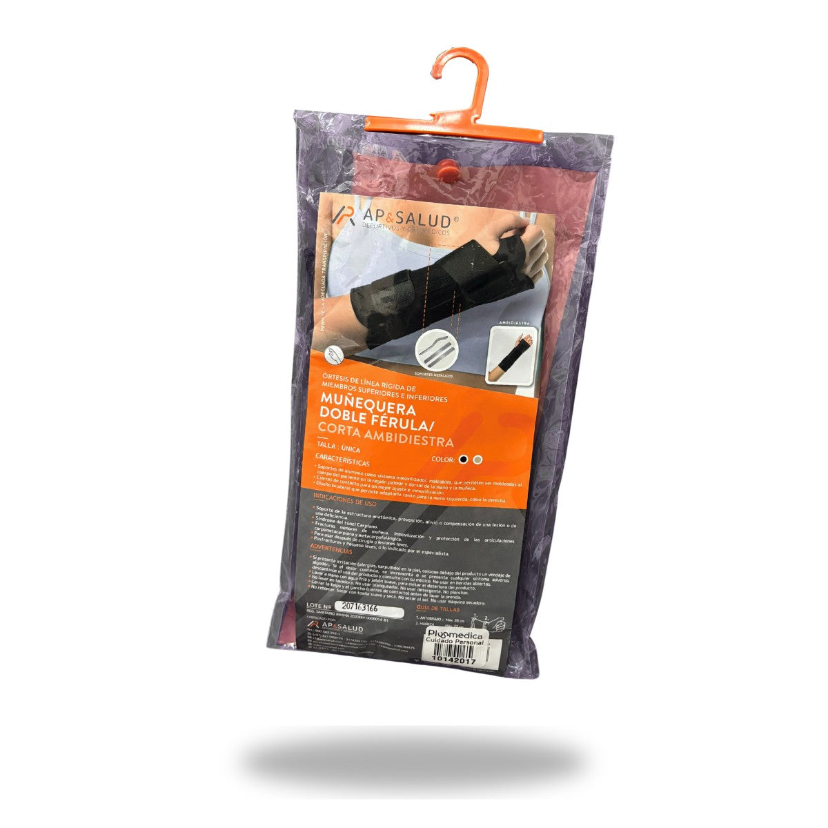 Muñequera Doble Férula Corta Ambidiestra