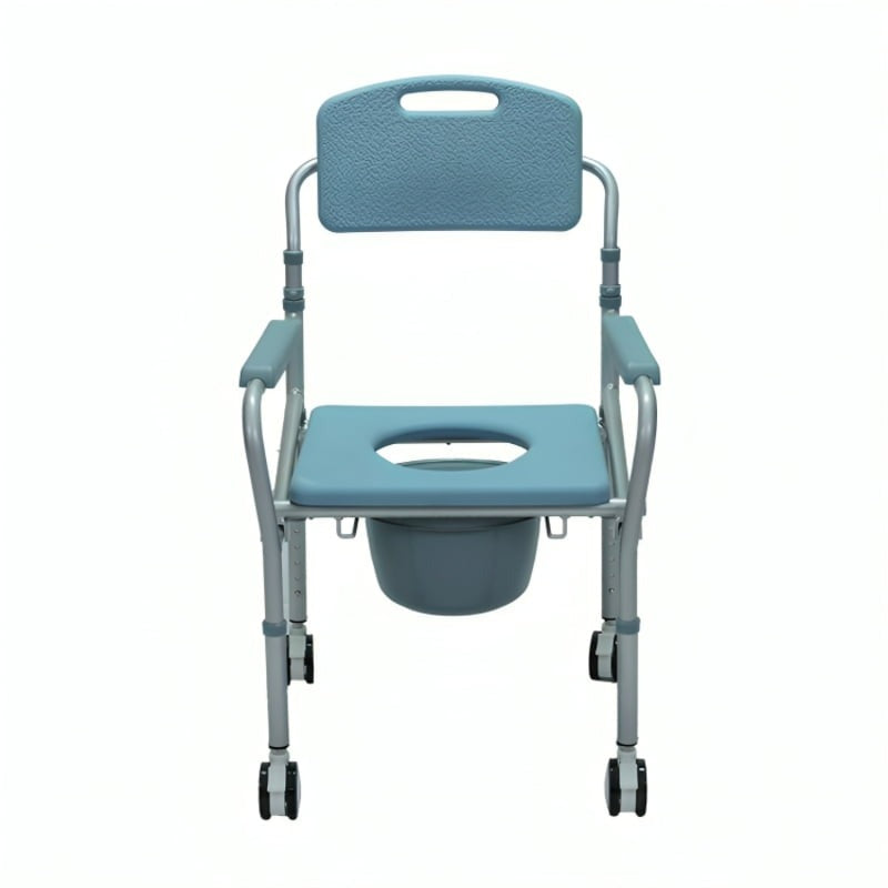 Silla Sanitaria En Aluminio Con Espaldar