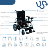 Silla de Ruedas Eléctrica con Espaldar Reclinable B.P. Removibles