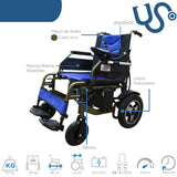 Silla de Ruedas Eléctrica con Reposa B.P. Abatibles