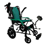 Silla de Ruedas de Transporte Reposa Brazos y Pies Abatibles